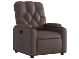 Recliner Chair, Recliner Chairs Vidaxl Marrom Couro Artificial