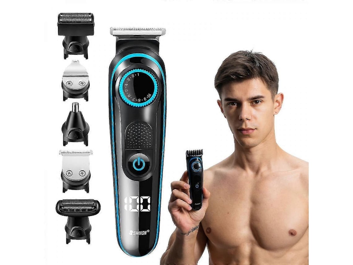 Kit De Barbeador Multifuncional Masculino Com Acessórios
