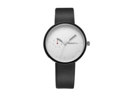 Reloj De Pulsera Unisex Rebirth De Moda Casual Con Dial Grande Cuadrado De Quartzo Negro