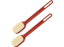 Escova De Banho Nolitoy Nylon Com Cabo Longo 2 Peças, Escova De Chuveiro Para Massagem Nas Costas, Fácil De Transportar