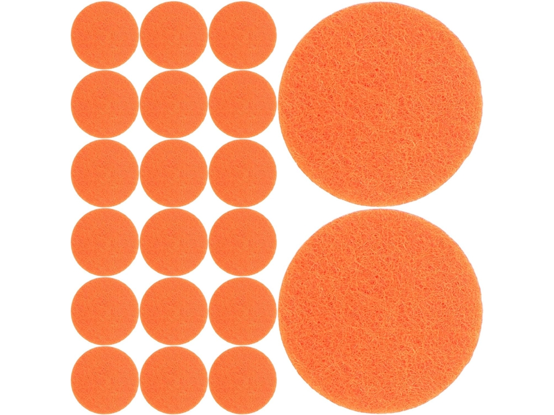 50 Almofadas Redondas De Algodão Laranja Para Difusor De Ar De Carro