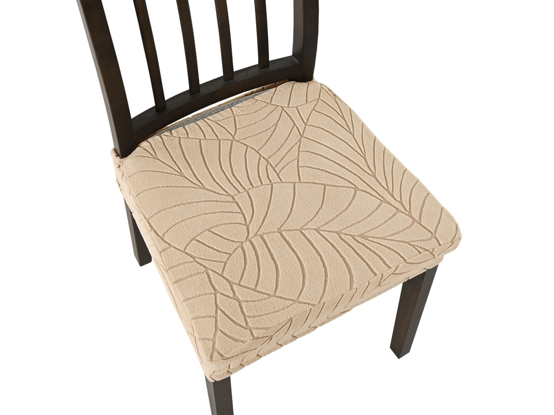 Capa Elástica Jacquard Para Cadeira De Jantar , Removível E Lavável, Toque Macio Caqui Hexinyigjly