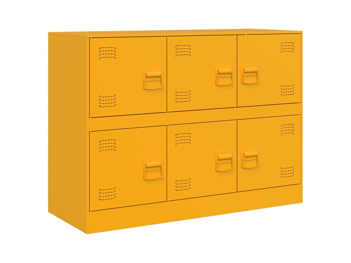 Aparador 99x39x73 Cm Aço Amarelo Mostarda MAISON EXCLUSIVE