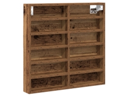 Conjunto 1 Gabinete De Exibição Vidaxl Castanho Derivados De Madeira (60 X 8,5 X 58 Cm)