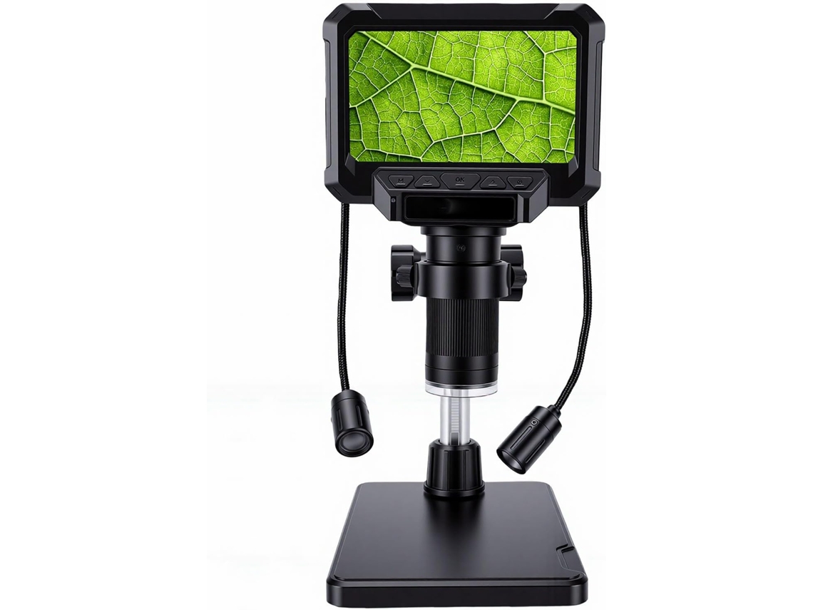Microscópio Digital, Vídeo 1080p, Imagem De 10 Mp, Ampliação De 50x A 1200x Com Tela De 4,3 Polegadas.