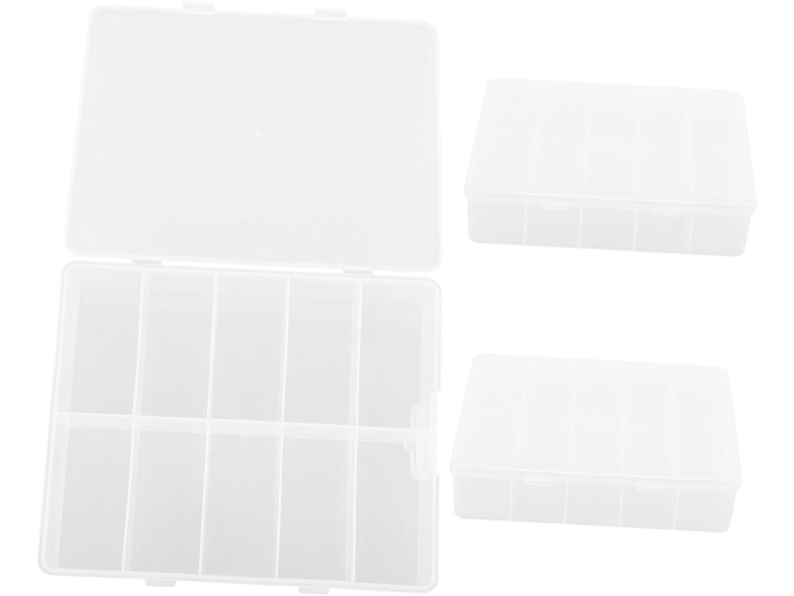 Conjunto De 3 Itens Transparente Para Nail Art