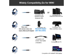 Fone de ouvido gamer LAXISCREED cancelamento de ruído com microfone 3.5mm