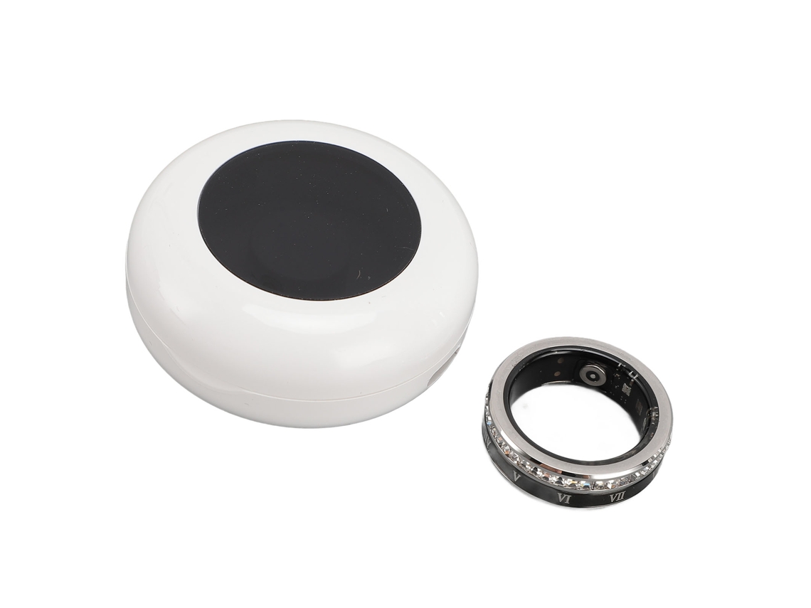 Aetheria anel Inteligente Rastreador de Saúde Ip68 Resistente À Água Bluetooth 5.1 Contador de Passos Unissex Prata