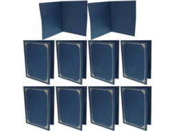 Uonlytech Conjunto De 10-protetores Certificados Com Borda Dourada, Porta Diploma Decorativo Azul Escuro Armazenar