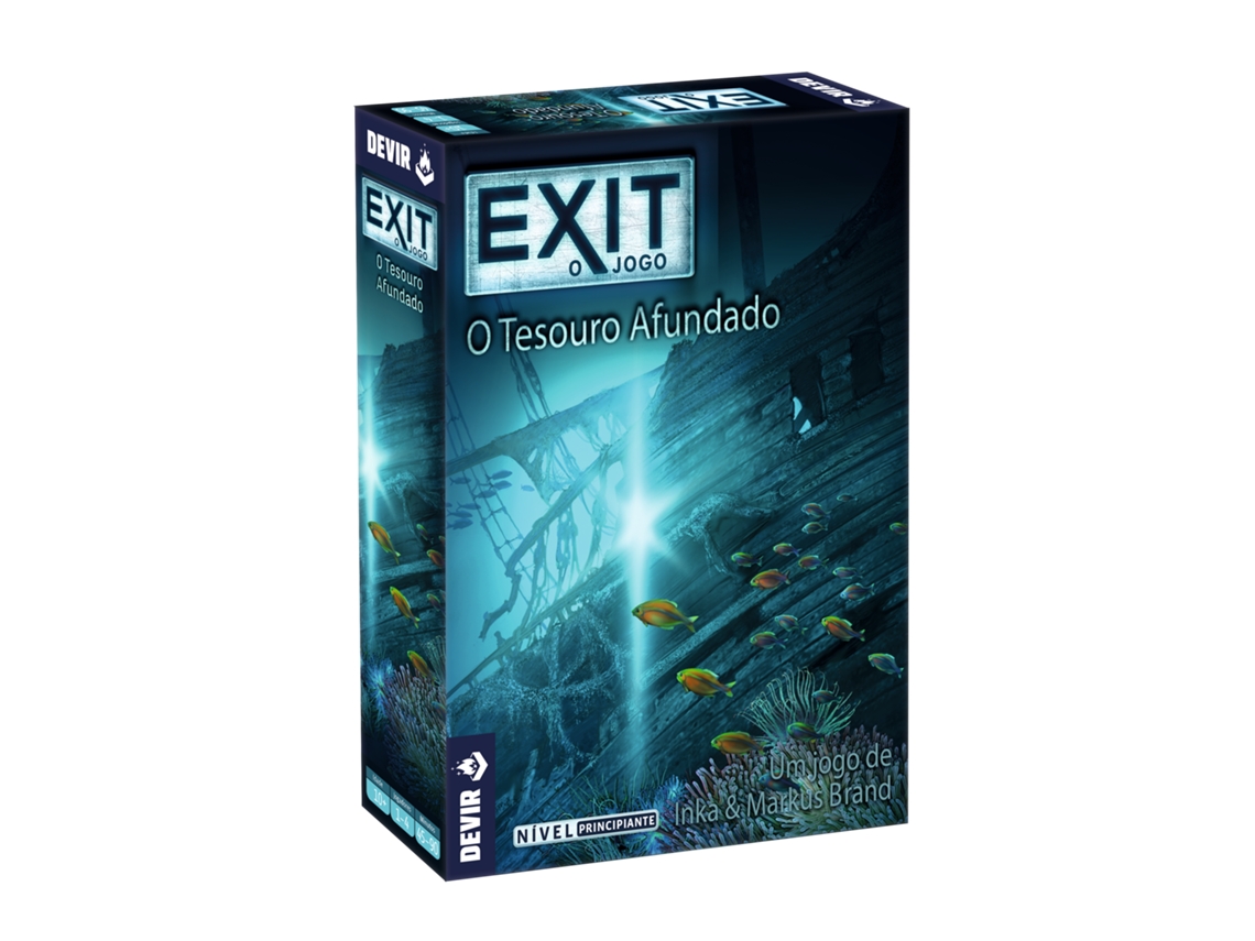 Jogo de Tabuleiro DEVIR EXIT: O Tesouro Afundado (Idade Mínima: 10 anos - Nível Dificuldade: Baixo)