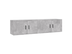 Wall-mounted Tv Cabinet Set, Wall-mounted Tv Cabinet Sets Vidaxl Cinzeto Madeira Processada (n/a)