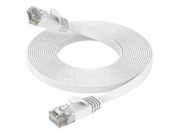 Cabo Ethernet De Alta Velocidade De 15 M, Cabo De Rede Plano Cat 6 Com Conectores Rj45, Cabo Lan Longo Com Braçadeiras Slowmoose