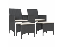 Garden Sofa, Garden Sofas Vidaxl Preto Rattan / Vime (n/a)