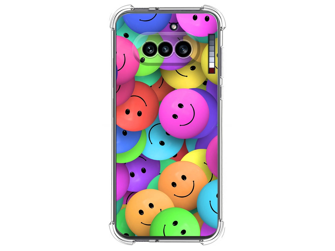 Capa Tumundosmartphone De Silicone À Prova De Choque Para Nothing Phone 4a 5g Com Estampa De Desenho Animado Sorridente