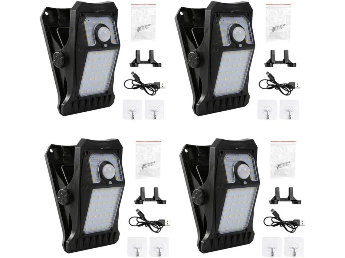 Luzes Solares Externas, Sensor De Movimento, Para Quintal E Jardim