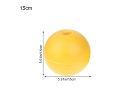 1 Boia Redonda de Corda para Águas Profundas, Ideal Pesca Caranguejos, com Rede Deriva Amarela. AQUAFORGE