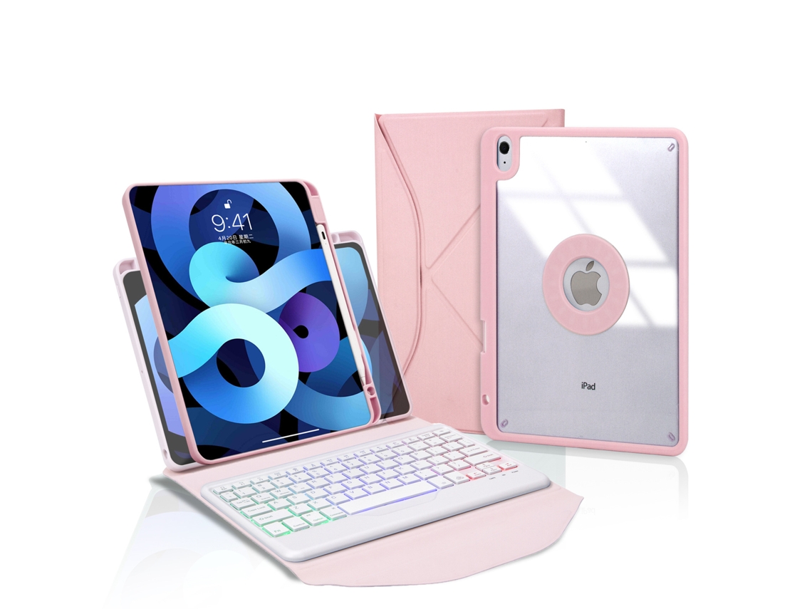 Capa de Teclado Bluetooth para Ipad 9 10.2 Luz de Fundo XIAOMOYU
