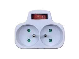 Tomada Elétrica Com Interruptor, Régua De Energia 2 Em 1, Ideal Para Quarto, Casa E Escritório, 16a, 230v, Branca, Peça Única, Fonep Olysi Shop