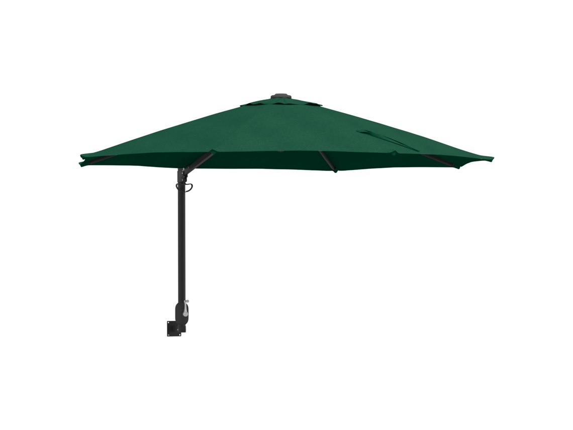 Conjunto 1 Guarda-sol De Jardim Vidaxl Verde Poliéster (248 X 248 X 148 Cm)