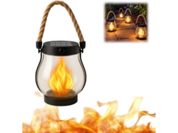 Lanterna Solar À Prova D'água com Efeito de Chama para Jardim e Pátio AQUAFORGE