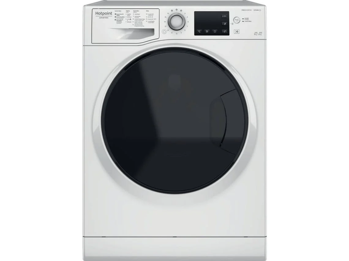 Máquina de Lavar e Secar Roupa HOTPOINT NDB 9636 DA SPT 9 K (Outlet Grade B - 9/6 kg - 1400 rpm - Branco)