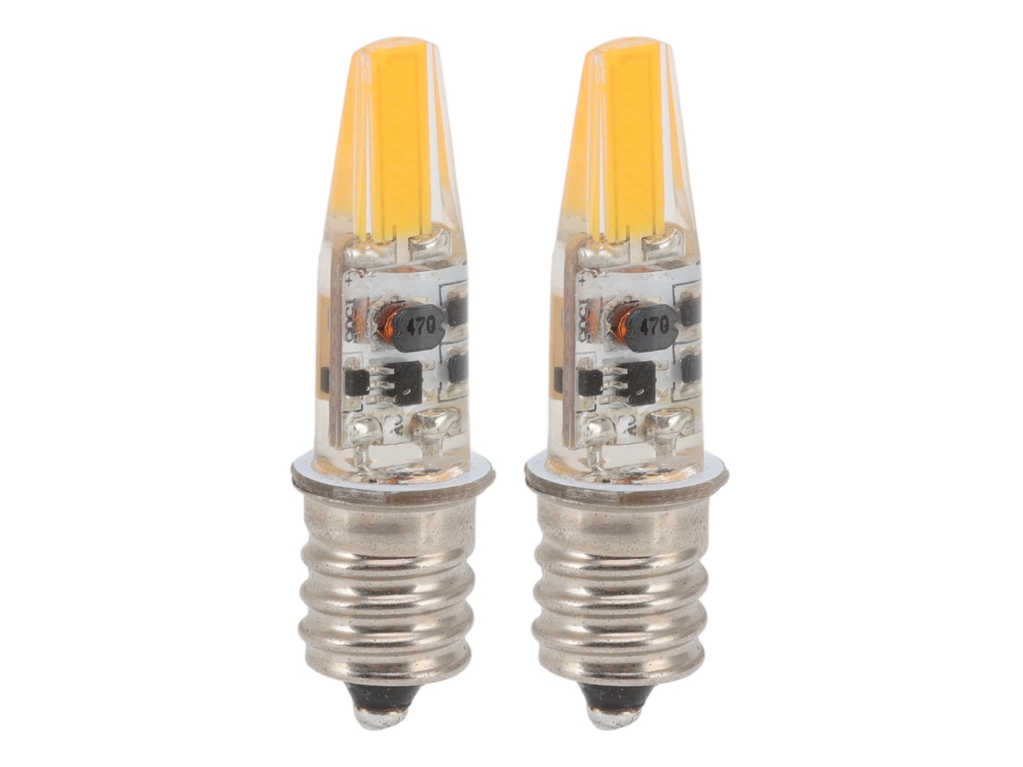 2026 2 unidades Lâmpada LED tipo vela E12 2w 12v Luz quente Economia de energia para lustres