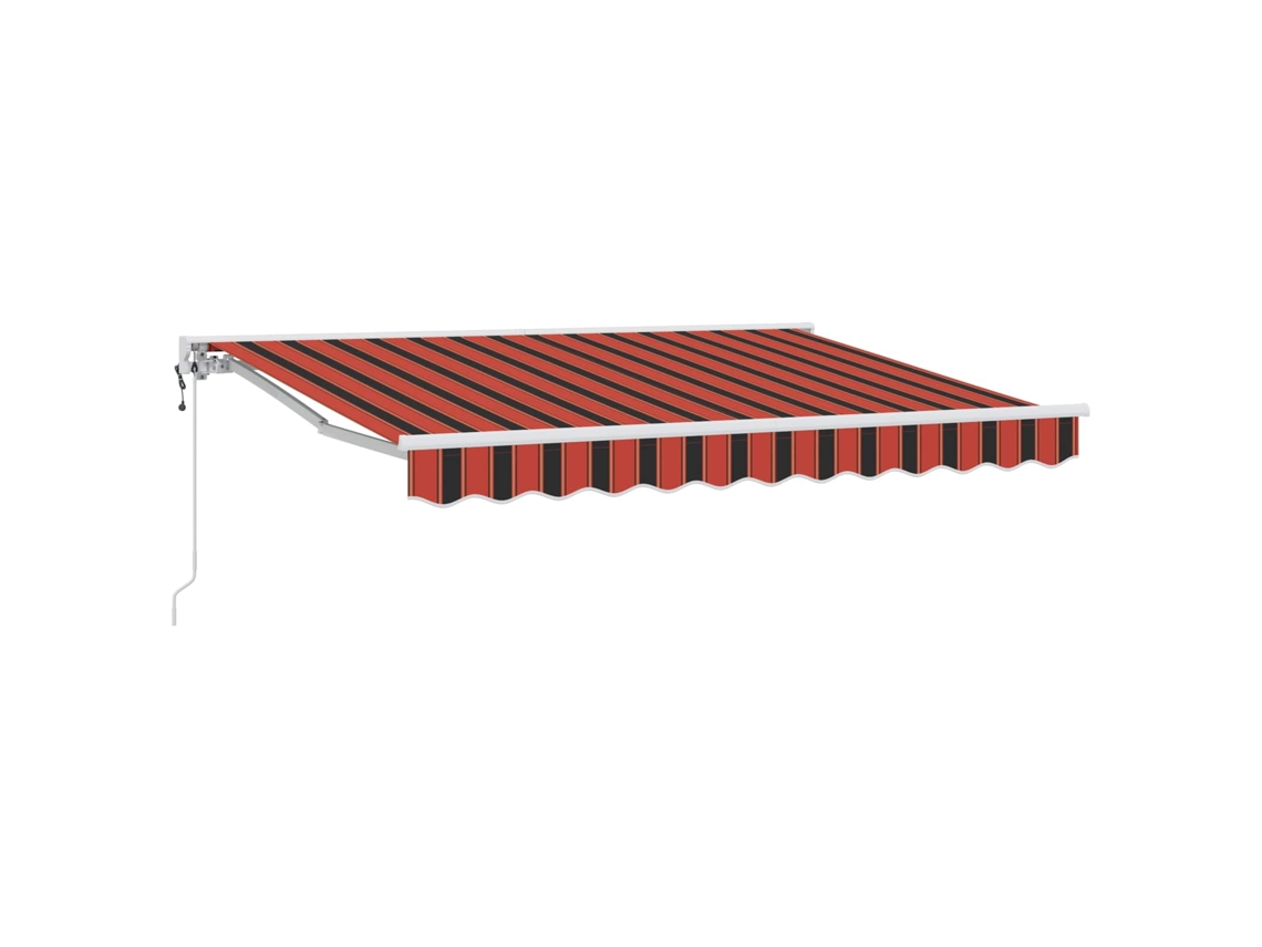 Conjunto 1 Toldo Retrátil Vidaxl Laranja Alumínio (3 X 2,5 M)