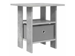 Conjunto 1 Mesa-de-cabeceira Vidaxl Cinzento Derivados De Madeira (41 X 40 X 45 Cm)