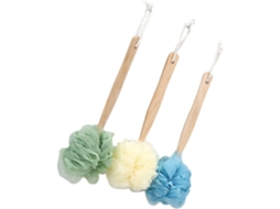 Conjunto De 3 Escovas Banho Minkissy Com Cabo Longo, Escova De Banho Esfoliante Macia Para Limpeza Das Costas, Com Cabos
