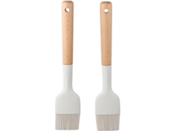 Pincel De Silicone Para Óleo De Churrasco, Cabo De Madeira, Resistente