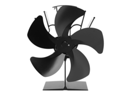 Ventilador Térmico Lareira 5 Lâminas Auto Gerador Preto