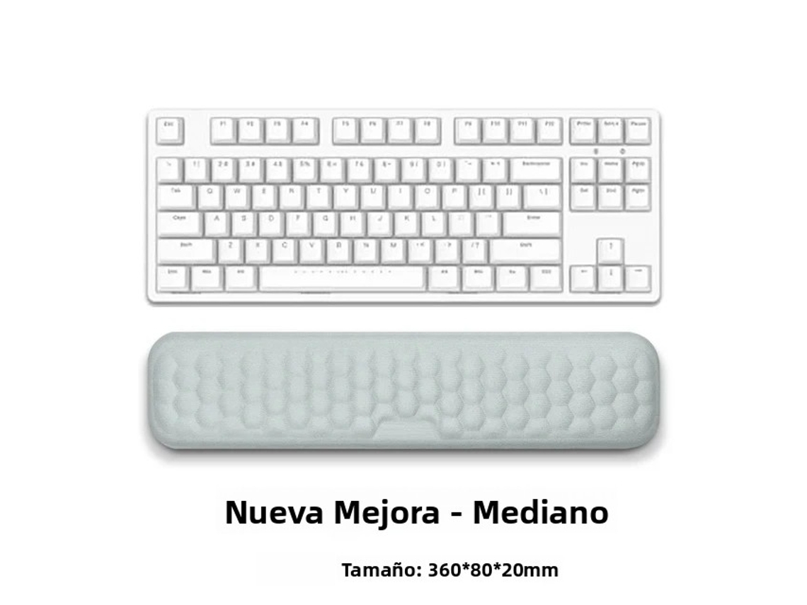 (médio - Cinza) Teclado, Mouse E Apoio De Pulso Ergonômicos - Protegem E Relaxam Seus Pulsos Enquanto Você Digita No Escritório
