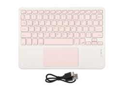 Aetheria teclado Sem Fio com Touchpad 10 Polegadas Multifuncional Baixo Ruído Rosa para Celulares Laptops