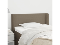 Vidaxl Cabeceira Cama Abas Tecido 83x16x78/88 Cm Cinzento-acastanhado