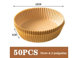 Tapetes Descartáveis para Fritadeira a Ar, Antiaderentes e Ecológicos. MDUG (50 Unidades, 16 Cm de Diâmetro)