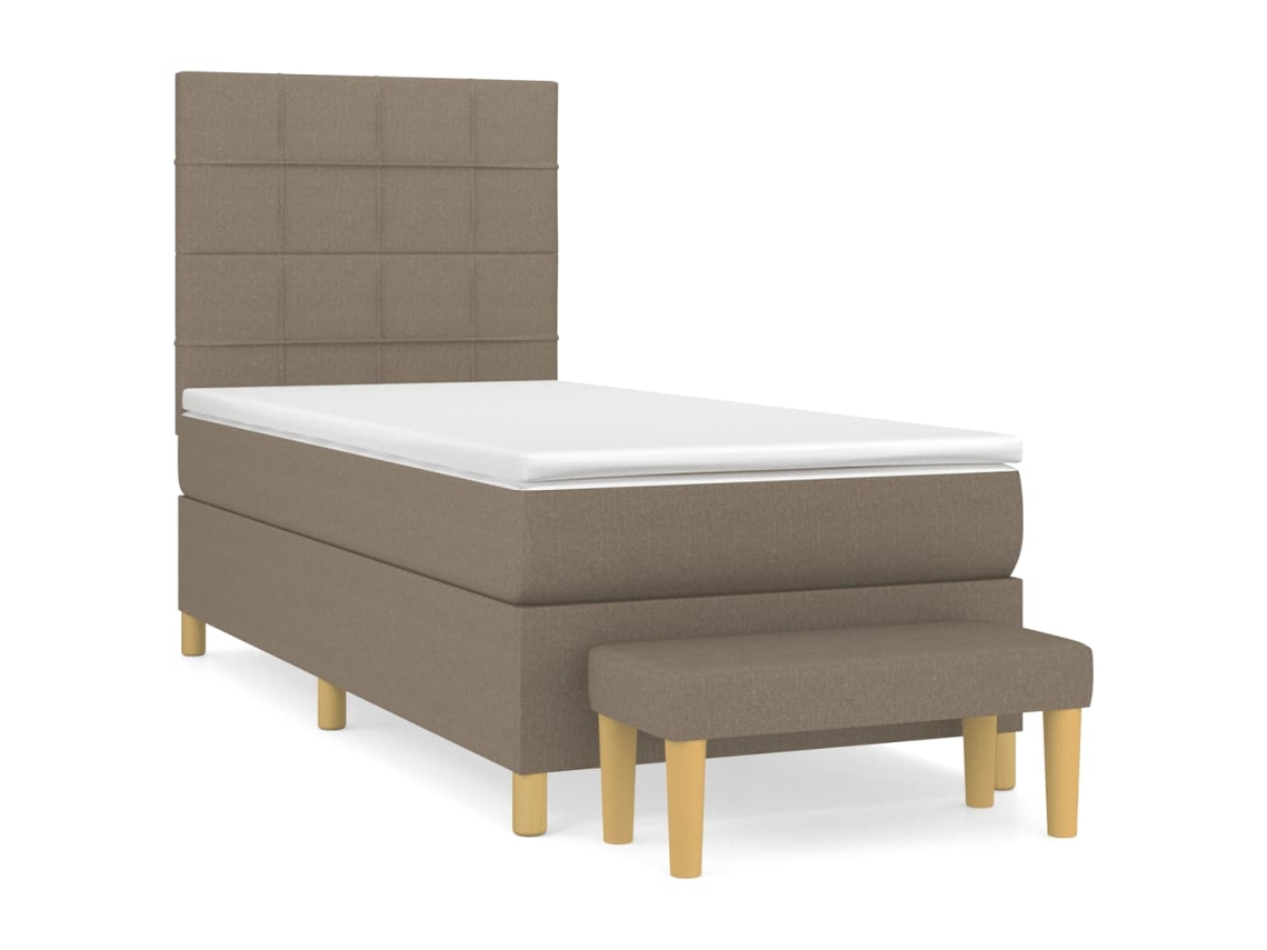 Box Spring Bed, Box Spring Beds Vidaxl Cinzento-acastanhado Tecido (80 X 200 Cm)
