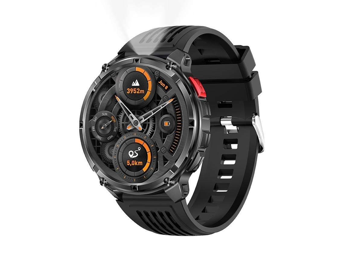 Smartwatch Qs10 Com Tela Ips De 1,7 Polegadas, Bateria De 1100 Mah, Chamadas Bluetooth E Monitoramento De Saúde (preto)