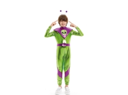 Fato de alienígena verde e roxo para criança