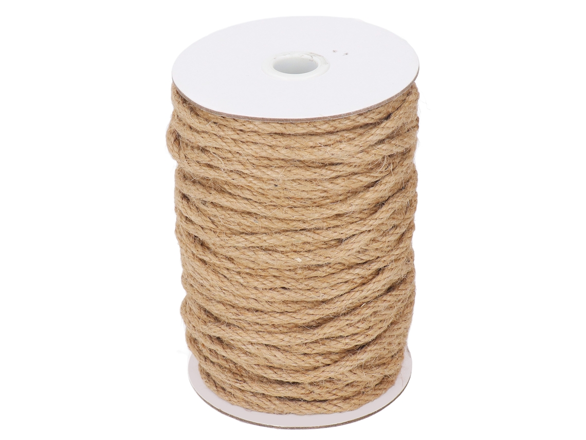 Linha De Juta 50m 5mm 4 Fios Para Artesanato Decoração Casa Diy