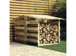 Vidaxl Abrigo para Lenha Com Telhados 2 Pcs Pinho Impregnado 100x90x100 Cm