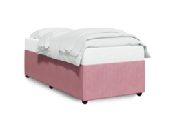 Bed Frame, Bed Frames Vidaxl Cor-de-rosa Veludo (90 X 200 Cm)