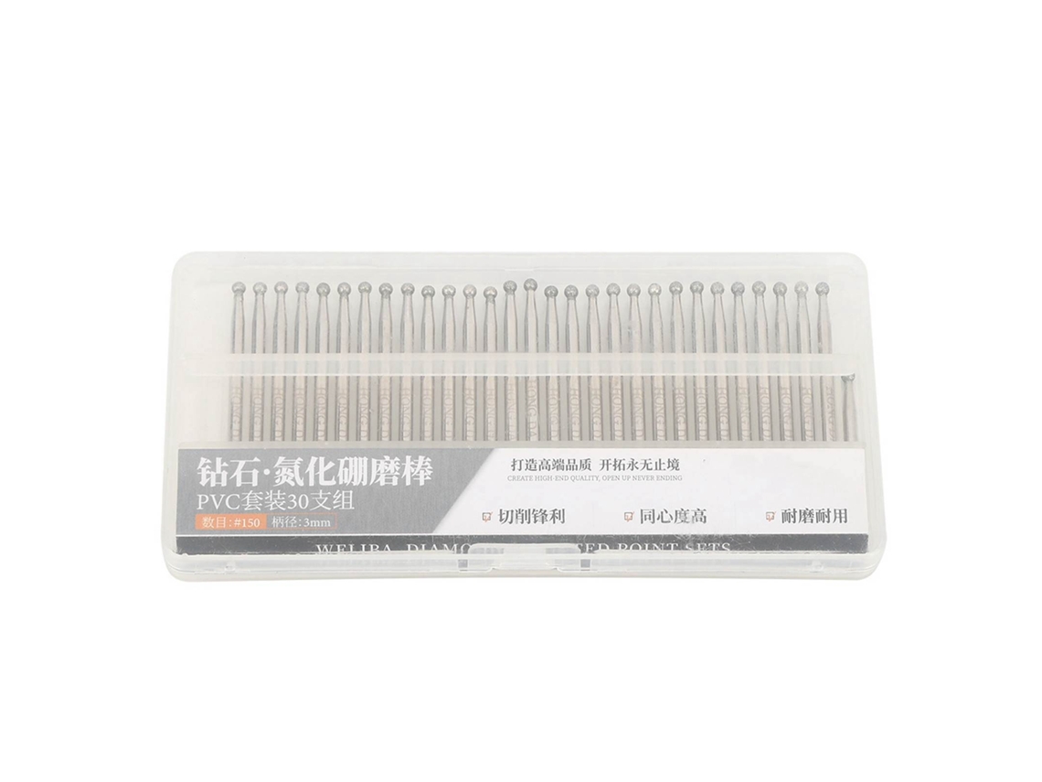 30pcs Brocas De Esmeralda De Cabeza Redonda 3mm Para Amoladora Eléctrica Herramientas De Grabado