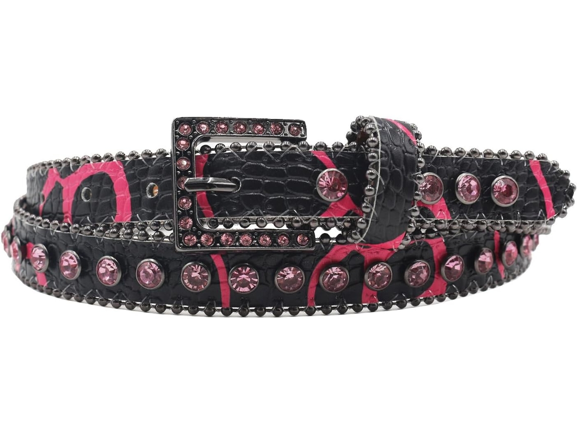 Cinto De Cintura Para Jeans, Cinto Casual Punk Com Fivela, Acessório Moderno Para Dança De Rua, Cintos Com Strass Para
