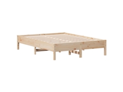Bed Frame, Bed Frames Vidaxl Marrom Madeira De Pinho (120 X 190 Cm)
