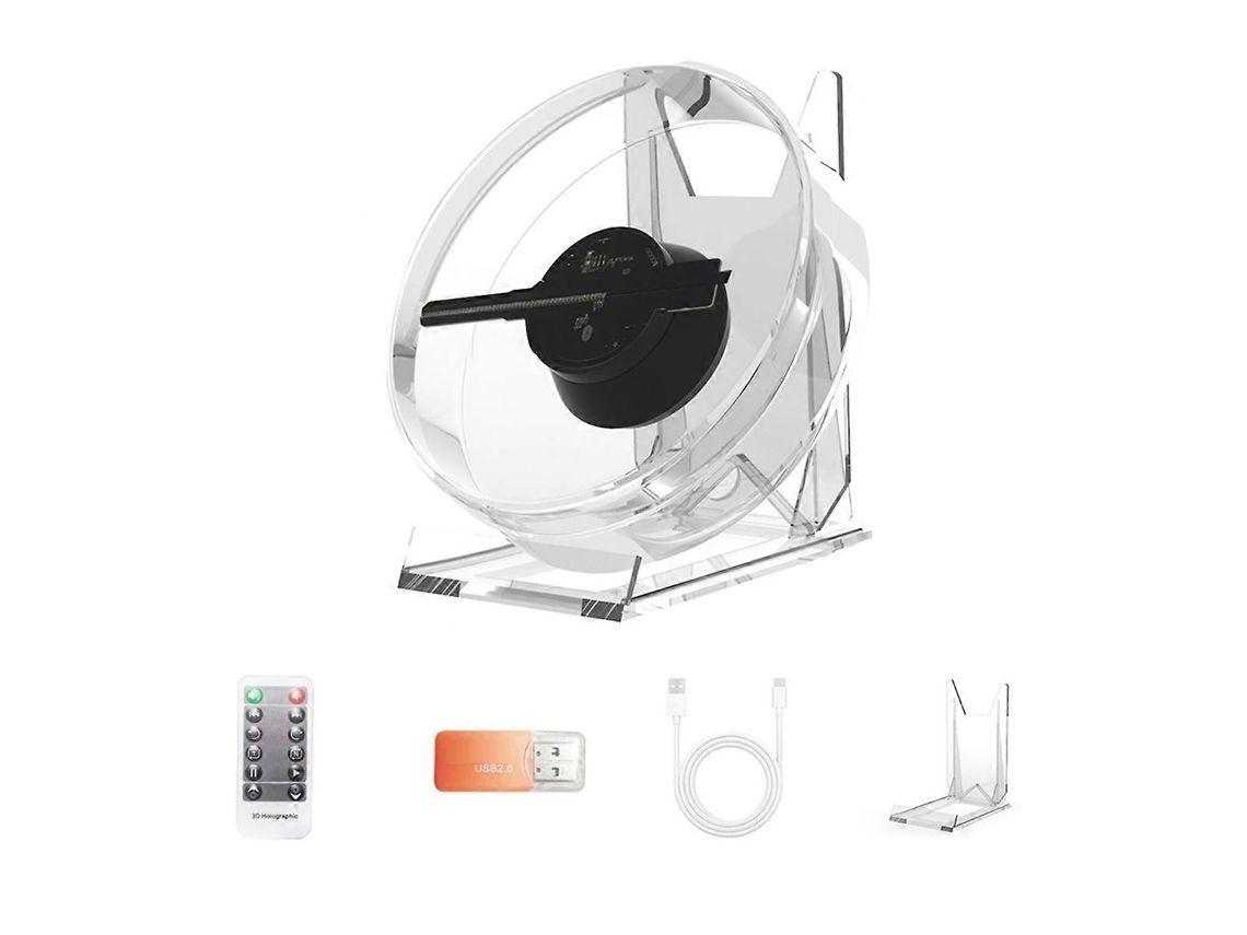 Lâmpada Publicitária Holográfica 3d Projetor Holográfico Ventilador De Tela Led Brilvibera