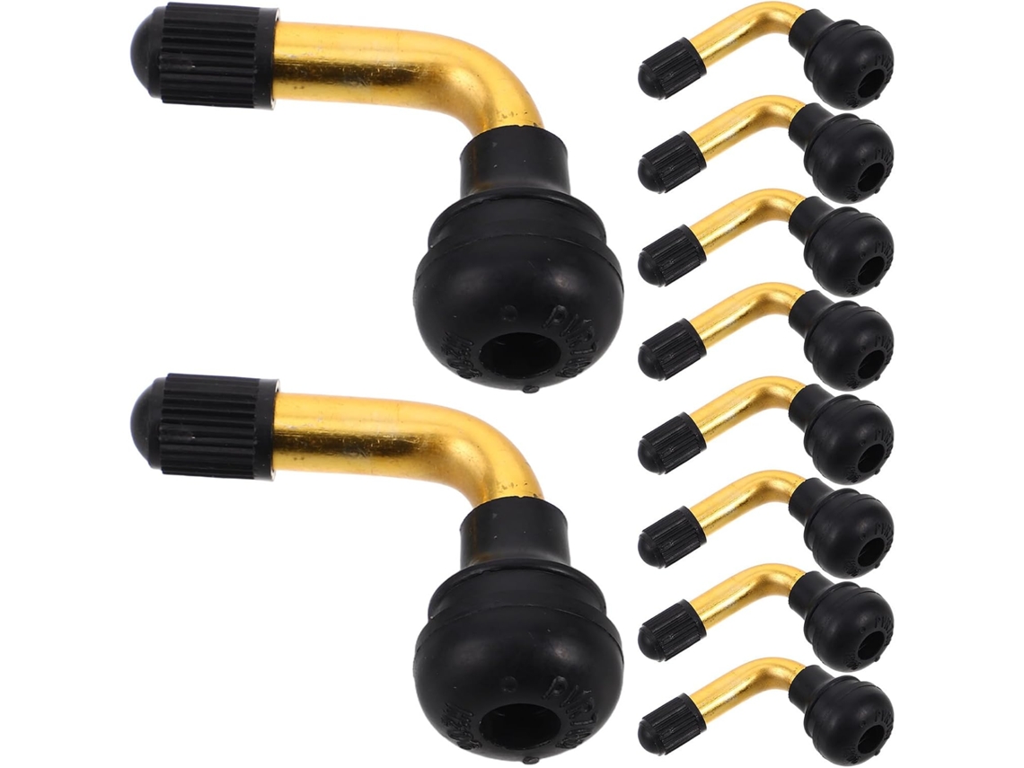 Conjunto de 10 extensões angulares para válvulas pneumáticas em Borracha e Cobre