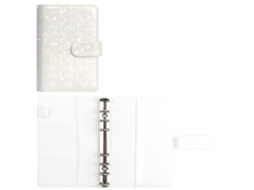 A6 Ring Binder Budget Notebook With Laser Envelope, Cash Planner Financial Organizer, White Cover Only