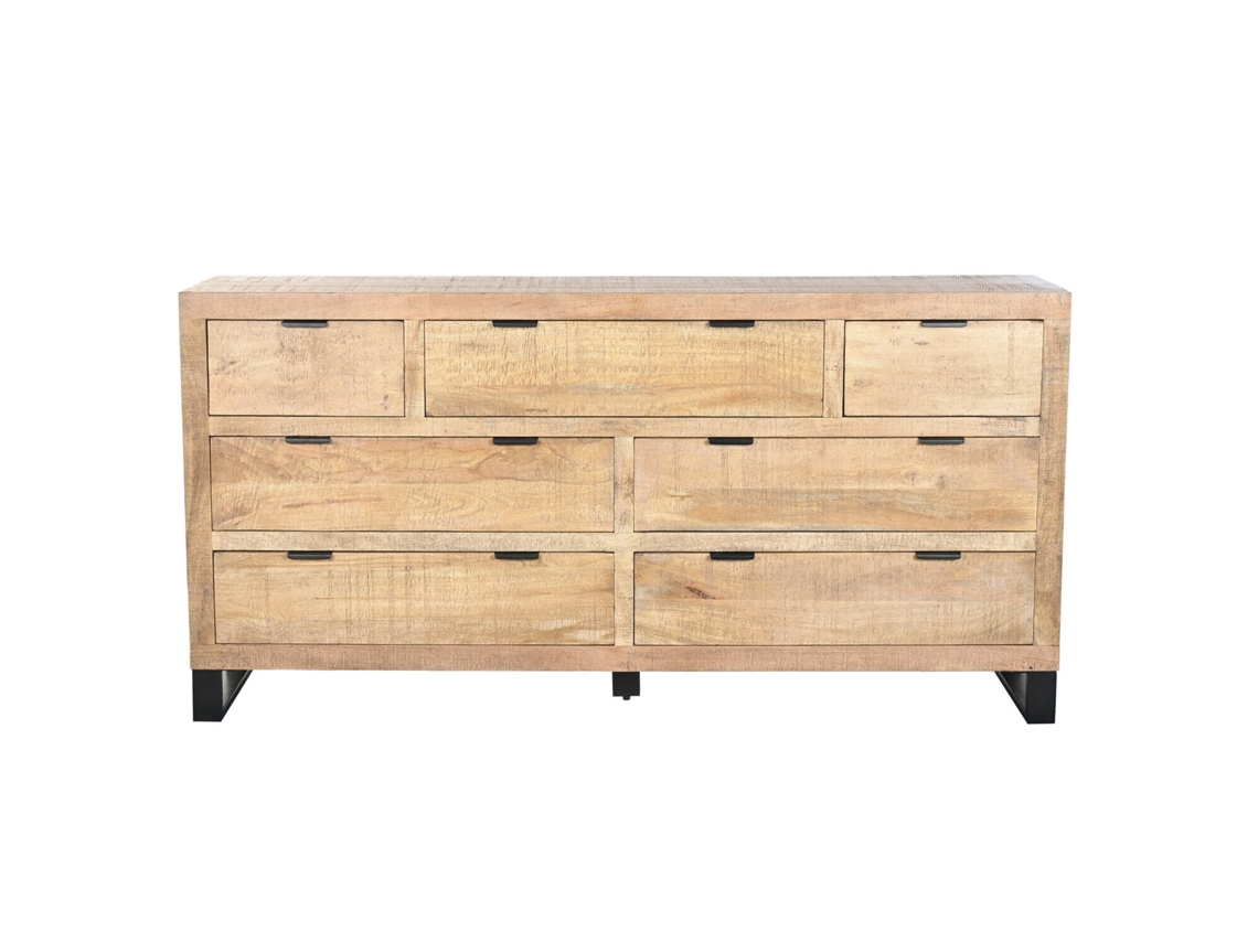 Vitrine de Madeira de Acácia Marrom, 100x40x185cm ALEXANDRA HOUSE LIVING