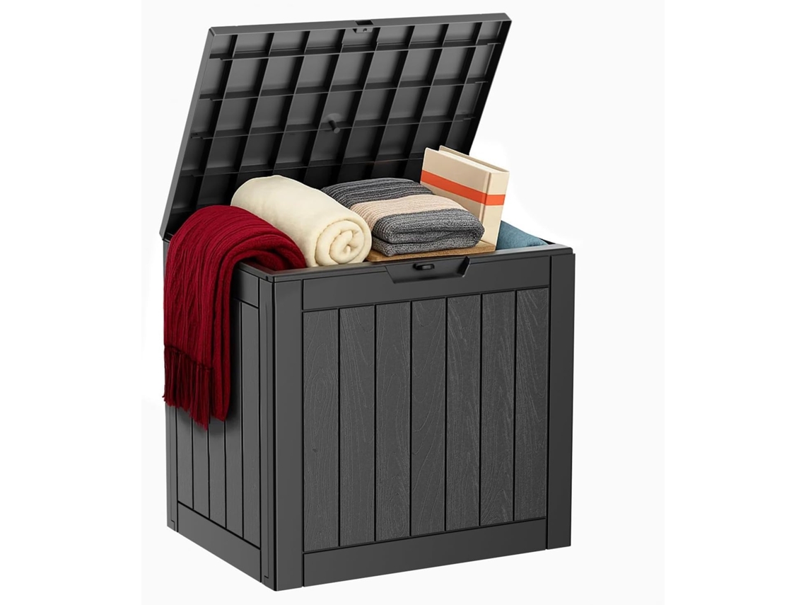 Baú Exterior Castanho Escuro 113 L 56x45x54 Cm BRICOANDPOOL