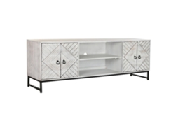 Suporte para Tv em Metal Branco Mango, 180x40x60cm ALEXANDRA HOUSE LIVING